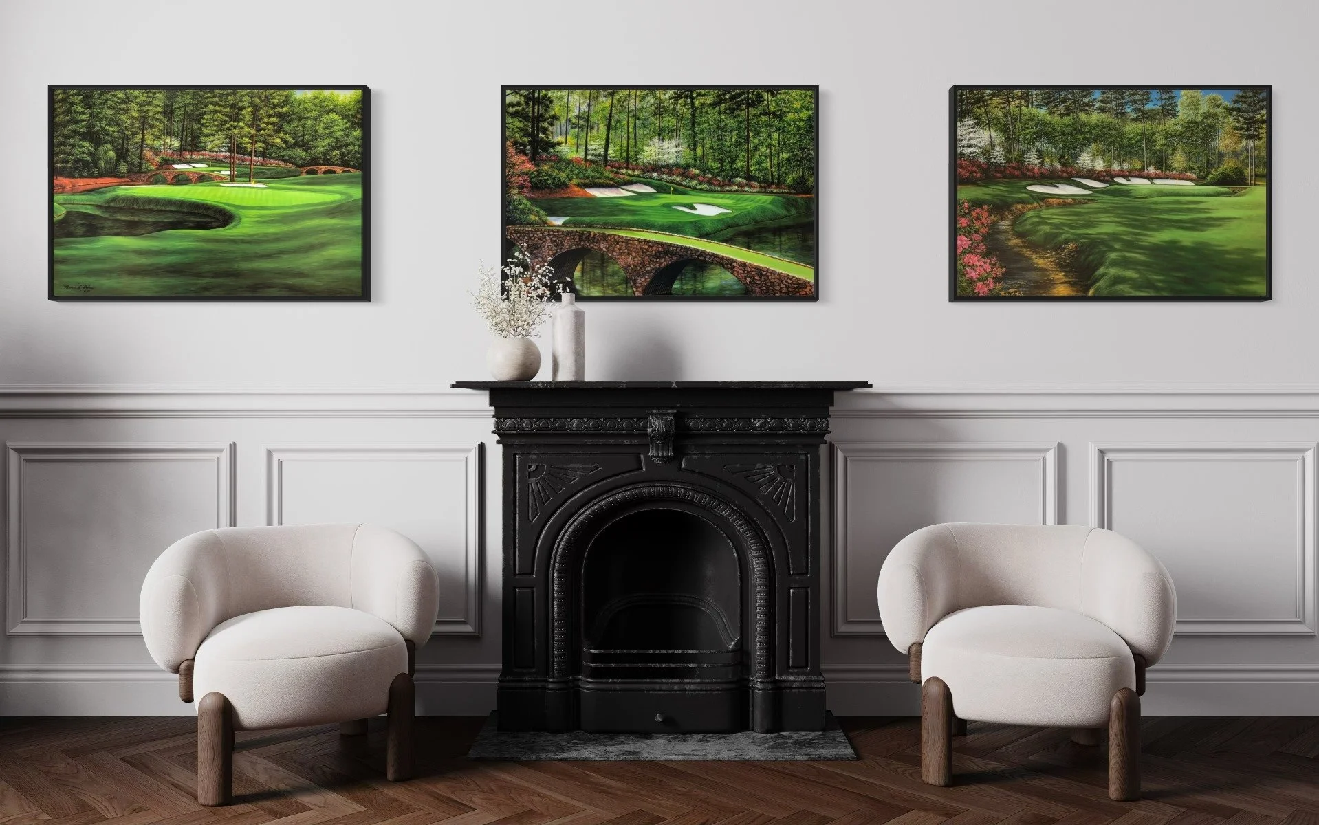 Augusta National, Azalea #13, Amen Corner, golf course art
